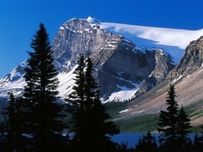 Landscape mountains national park canada cliff snowy Custom Gaming Mat Desk