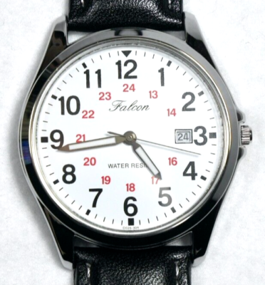 【ちゃっぴ】計100ml CITIZEN Q&Q Falcon White Day Field Watch D026-304 Quartz Military