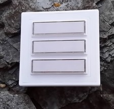 Klingel Klingeltaster Klingelknopf Klingel-Platte 3-reihig weiß beleuchtbar