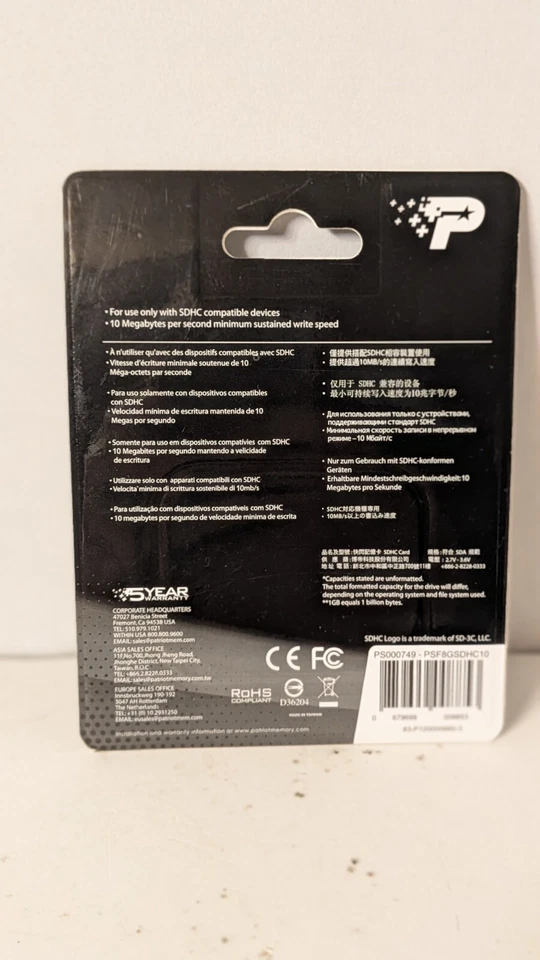 PATRIOT MEMORY 8GB SDHC LX Series Class 10 Secure Digital High Capacity  - Image 3 of 4