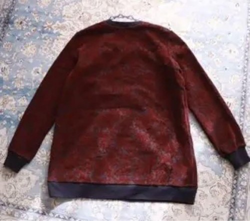 undercover Floral Velvet Wool Pullover Size 2 - Picture 4 of 7