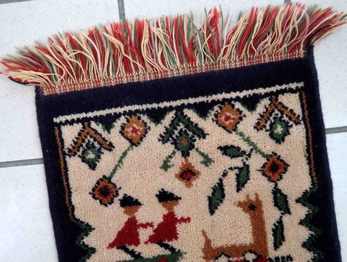 Alfombra anejo Sueco Escandinavo 34cm x 81cm 1940s - 1C908 - Picture 4 of 7