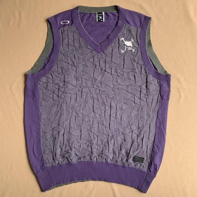 OAKLEY Skull Vest Purple Bone Design Techwear 66cm Japan Rare 