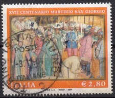 Repubblica Italiana 2004 "XVII Martirio San Giorgio "  singolo usato