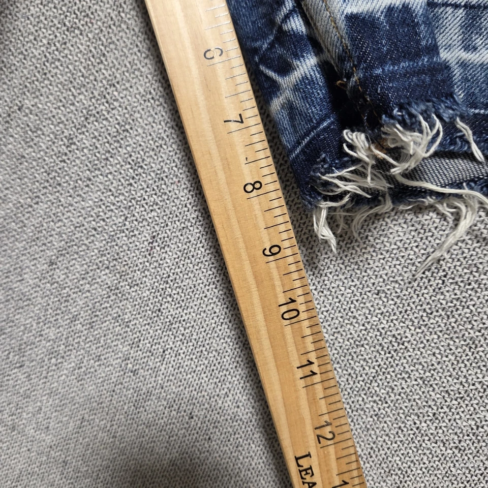 Pantalones cortos de mezclilla rasgados para hombre ZARA talla 32 ajuste regular azul Foto 4 de 4