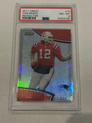 2011 Topps Finest Tom Brady Refractor PSA 8 LOW POP