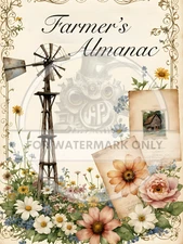 Farmer's Almanac | A4 Rice Paper | Paper for Decoupage | Decoupage Central