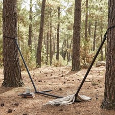 Supporto per Amaca da Giardino in Metallo cm 360x92x115 150 Kg Nero VivaGarden