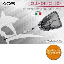 GUADINO AQS TESTA PIEGHEVOLE ART 304 PESCA RICHIUDIBILE TELESCOPICO MAGLIA 15 MM