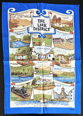 Neu unbenutzt Vintage Retro THE LAKE DISTRICT Baumwolle Geschenk GESCHIRRTUCH - Clive Mayor