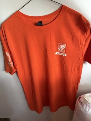 NEW Home Depot TEAM Orange Mens T shirt Sz L Large Gildan Performance