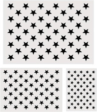 50-Star American Flag Stencil Set, 3 Sizes Reusable  Easy-to-Use