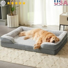 Orthopedic Dog Bed Waterproof Removable Cover Non-Slip Base Large Dogs New