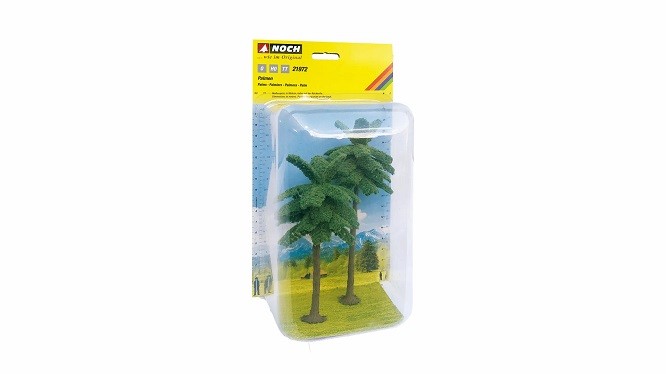 NOCH 21972 - 0 / H0 / TT Palm Trees, 15 Cm And 19 Cm, 2 Pieces - New