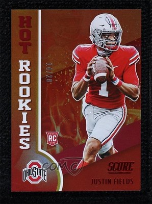 2021 Score Hot Rookies Red Zone 14/20 Justin Fields #HR2 RC uk2