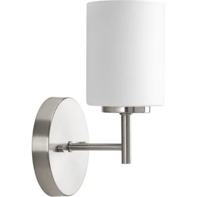 Progress Lighting Replay 1-Light Bath Vanity Sconce 120V Brushed Nickel P2131-09
