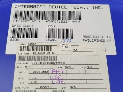 (5 PCS) IDT74FCT163374APF IDT, Bus Driver 2-Func 8-Bit CMOS TSSOP-48