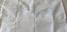 ONE Floral Butterfly Motif Pillow Case Stamped for Embroidery - CANOPY - Cotton