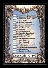 Checklist 77-109 109 Battlecards 1993 Merlin Steve Jackson Trading Card TCG CCG