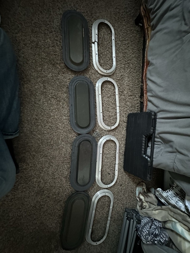 Truck Camper Oval Windows With Frame & Hardware | eBay