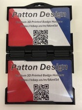 Patton Design Hinged Double ID/Badge Holder 4 Pocket 