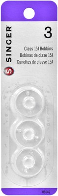 Singer Plastic Class 15j Bobbins-3/Pkg 06542