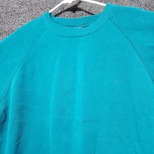 Vintage Sturdy Sweats by Lee Sweatshirt Ladies XXL Teal USA Made 80s Athletic