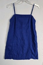 Madewell  Goldie Mini Tank Dress  Women's  6 Linen Blue 
