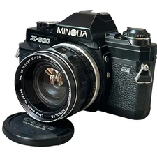 Minolta X-600 35mm SLR Film Camera Lens (MC W.ROKKOR-SG 28mm F3.5) Work From JP