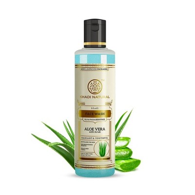 Khadi Natural Aloevera Face Wash For Glowing Skin 210ml