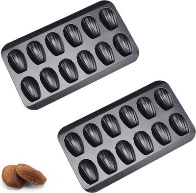 Madeleine Pan, Spherical Sop Madeline Bakeware 12-Cavity Heavy Duty