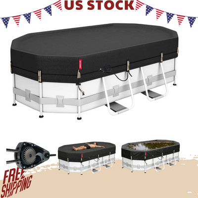NEW 9x18FT Oval Pool Cover Windproof Tear Resistant Waterproof Solar Cover