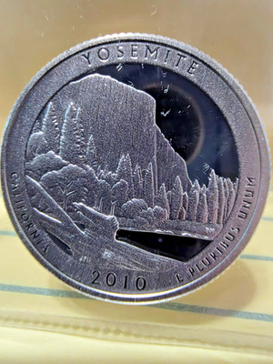 2010 S 25C Silver Proof YOSEMITE (CALIFORNIA) ATB Quarter