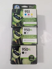 3 PACK HP GENUINE 950XL Black & 951 Color Ink OFFICEJET  Expired 2021 - 2018