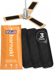 3 Pack Ceiling Fan Air Purifier Pads Activated Carbon Charcoal Dust Odor Filter