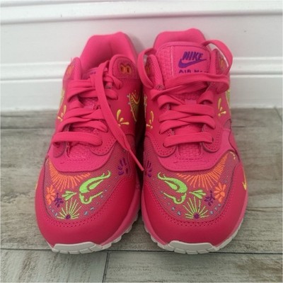 Nike Air Max 1 Premium Kids 4.5Y Hyper Pink Multicolor Sneakers No Box 
