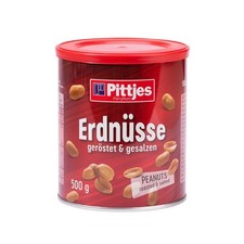 Pittjes Erdnüsse geröstet und gesalzen, 500...