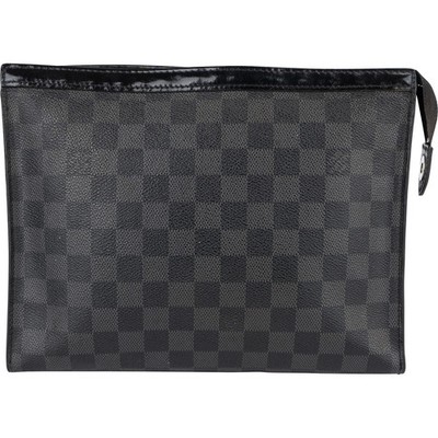 Louis Vuitton Monogram Damier Graphite Poche Toilette 25 Clutch Abendtasche