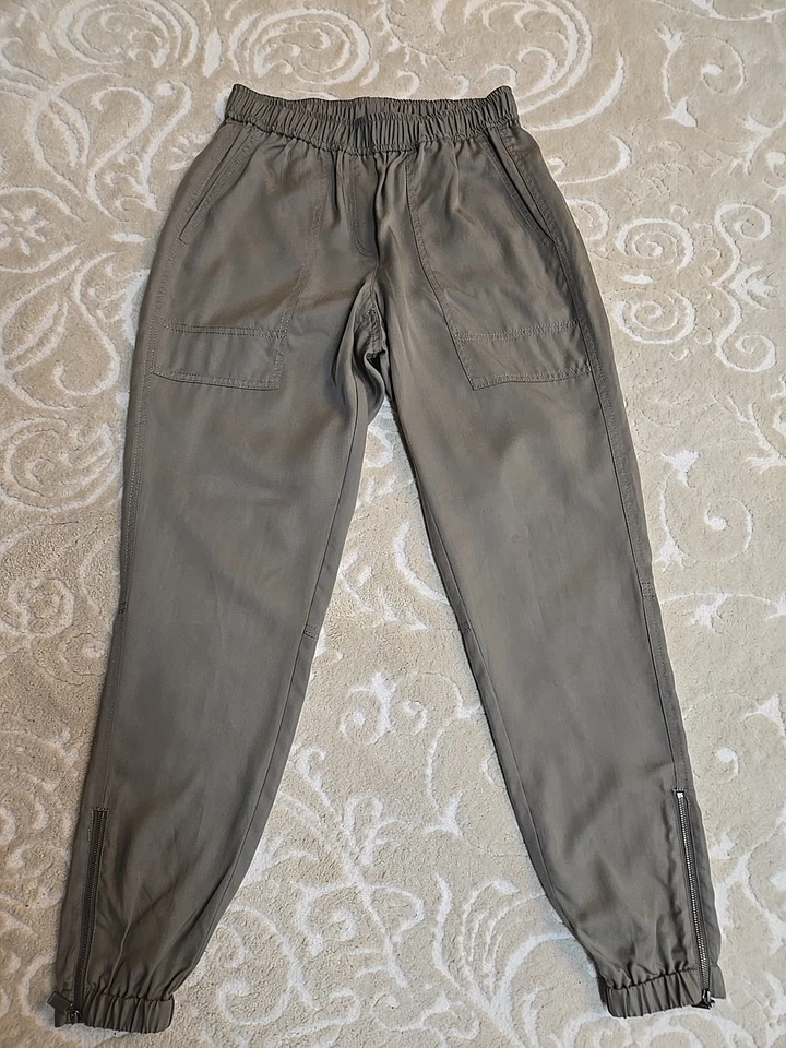 W By Worth女式裤子橄榄绿色P码/小口袋弹性腰袋 — 第 2/4 张图片