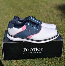 FootJoy Traditions Mens Size 11 White Navy Pi...