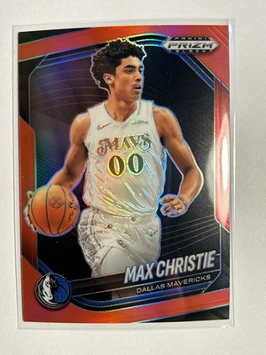 #ad 2024 25 Panini Prizm Black Max Christie Dallas Mavericks Red Prizm 299 $3.75