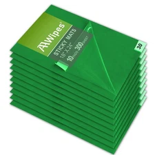 AAwipes Sticky Mat Tacky Pads Adhesive 18" x 24" 10 Packs, 30 Sheets/Packs, 3...