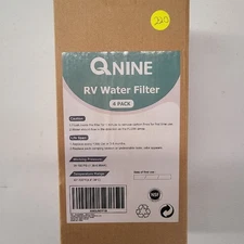 QNine RV Water Filter - 4 Pack - RV Camper Replacement Cartridge