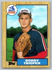 1987 Topps #61 Bobby Thigpen Rookie Card Chicago White Sox. rookie card picture