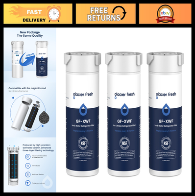 #ad 3 Pack Refrigerator Water Filter Replacement for GE XWF Pure Clean Water $49.99