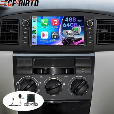 4+64GB Für TOYOTA COROLLA E10 E11 E12 1990-2007 Autoradio Carplay Android 15 Kam