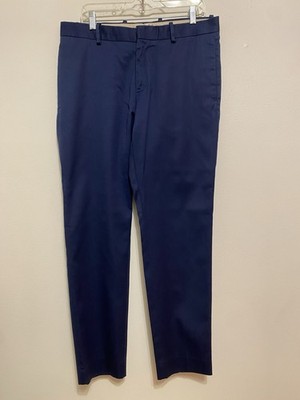 Acne Studios Men's Navy Blue Dress Pants Size 50 (34  Waist) Cotton Polyester