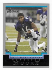 2004 Bowman Rookie Clarence Moore Baltimore Ravens Football Card #216 RC. rookie card picture