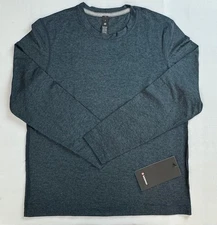 lululemon Soft Jersey Long-Sleeve Shirt Heathered Classic Navy. Size L.  (NWT)