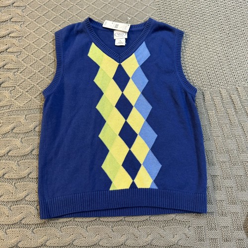 NWT Talbots Kids Argyle Sweater Vest ~ 7